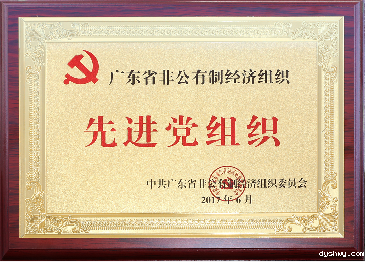 2017年6月，被广东省非公有制经济组织评为“先进党组织”